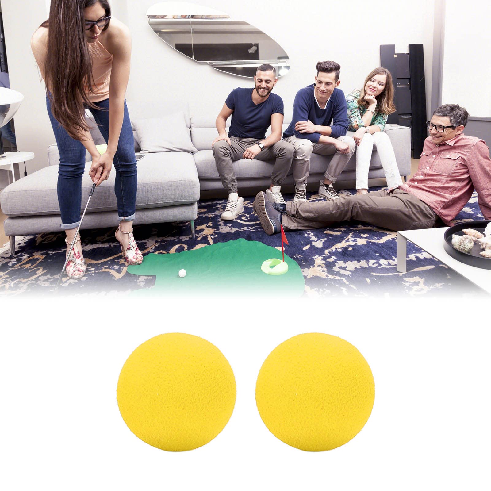 Confezione da 30 Palline da Golf in Schiuma Eva da 21,5 Mm Palline da Golf in Schiuma Morbida per Allenamento Indoor e Outdoor