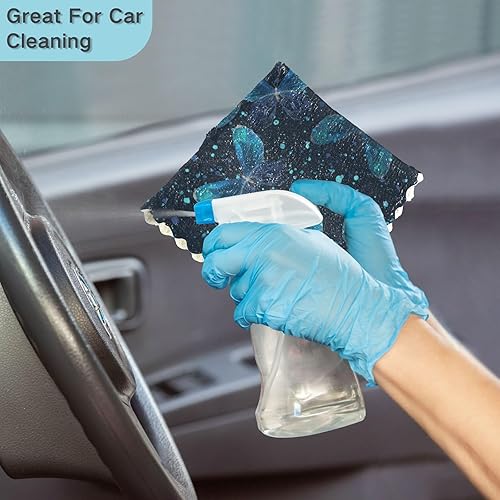 Miniatura 7 de linqin Blue Butterflies Set of 6 Fast Drying Kitchen Towels and Dishcloths Sets Decor Quality Car Drying Towels Reusable for Bathroom Table