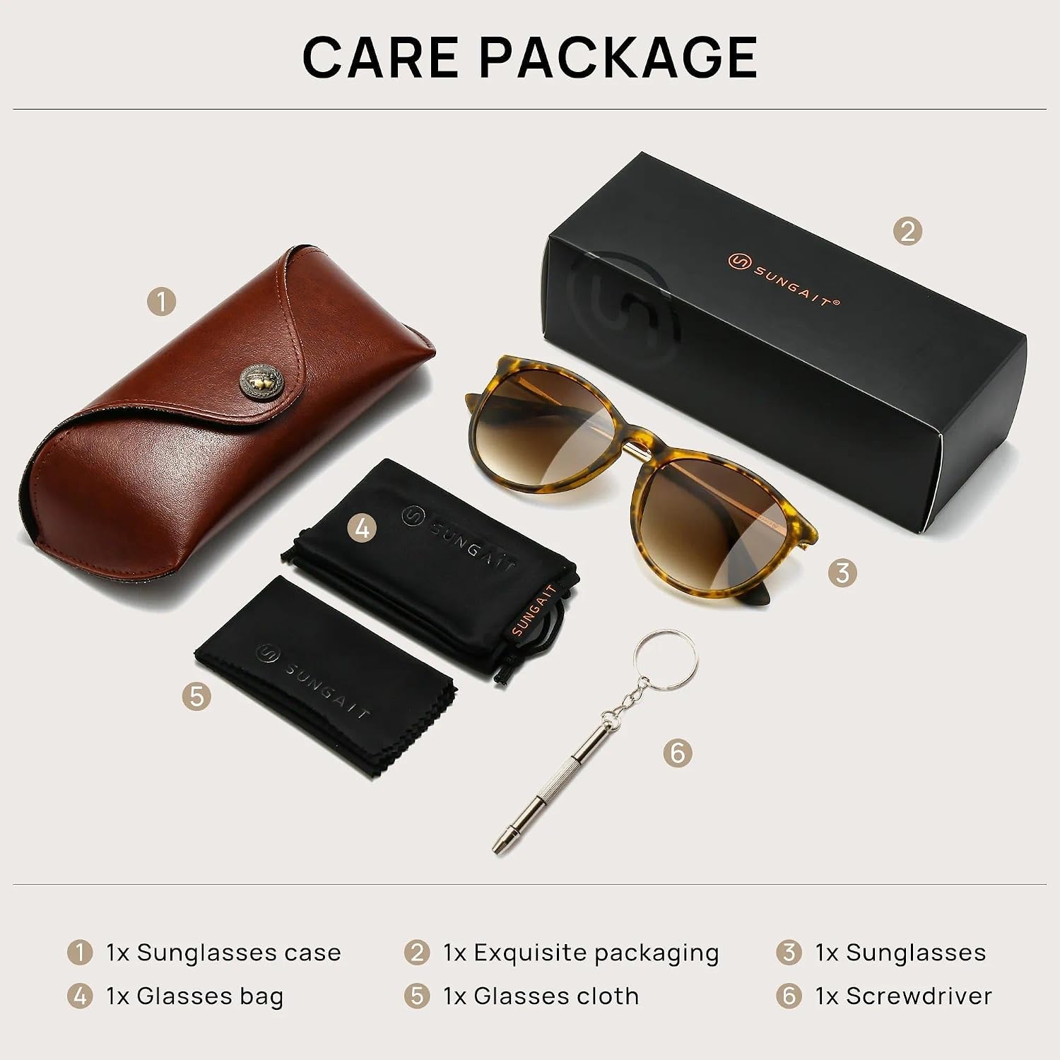  Premium Vintage Round Sunglasses for Women Men Classic Retro Style | All-Day Comfort TR90 Frame, Medium Fit, UV400 Protection, Shatter-Resistant Lens, Trendy, Daily Wear, Driving & Travel, Gifts thumbnail