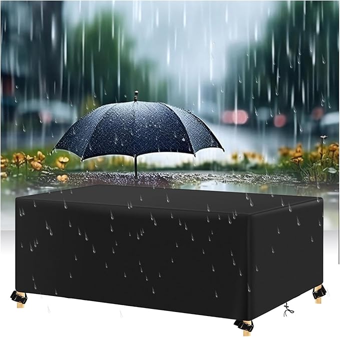 Housse De Protection Pour Salon De Jardin - Tissu Oxford 420D - Imperméable Et Résistante Aux UV - 105x65x70 Cm