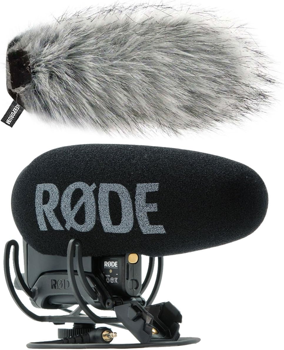 Rode Videomic Pro Plus Camera Microphone with Keepdrum Wind Shield WS03