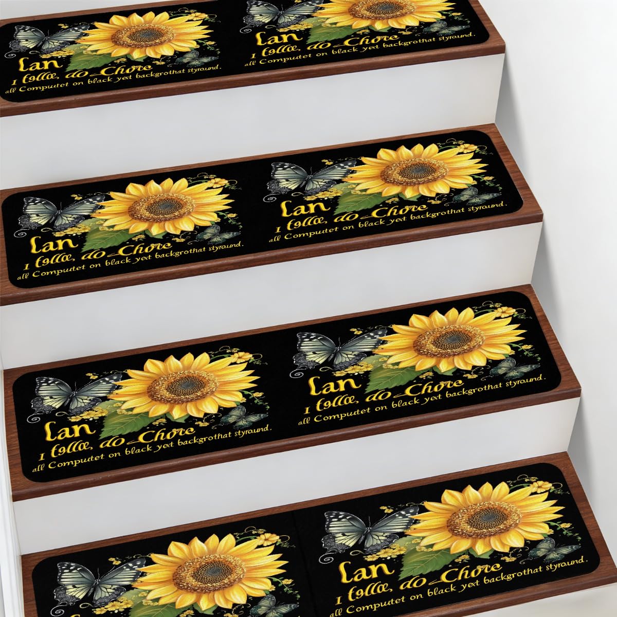 Alfombras para escaleras Mexpekil de girasoles para escalones del salón interior