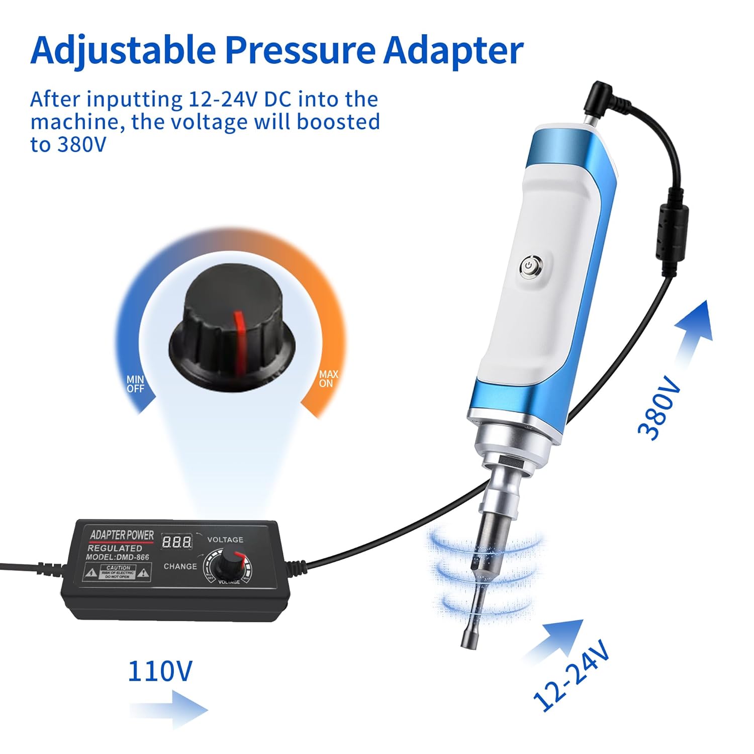 +UXI Handheld Ultrasonic Homogenizer Lab Mini Cell Disruptor Sonicator Ultrasonic Processor Light Weight 7~100W 100~230V with Bracket Carrying Case (0.1-300ml (Diameter 8mm))