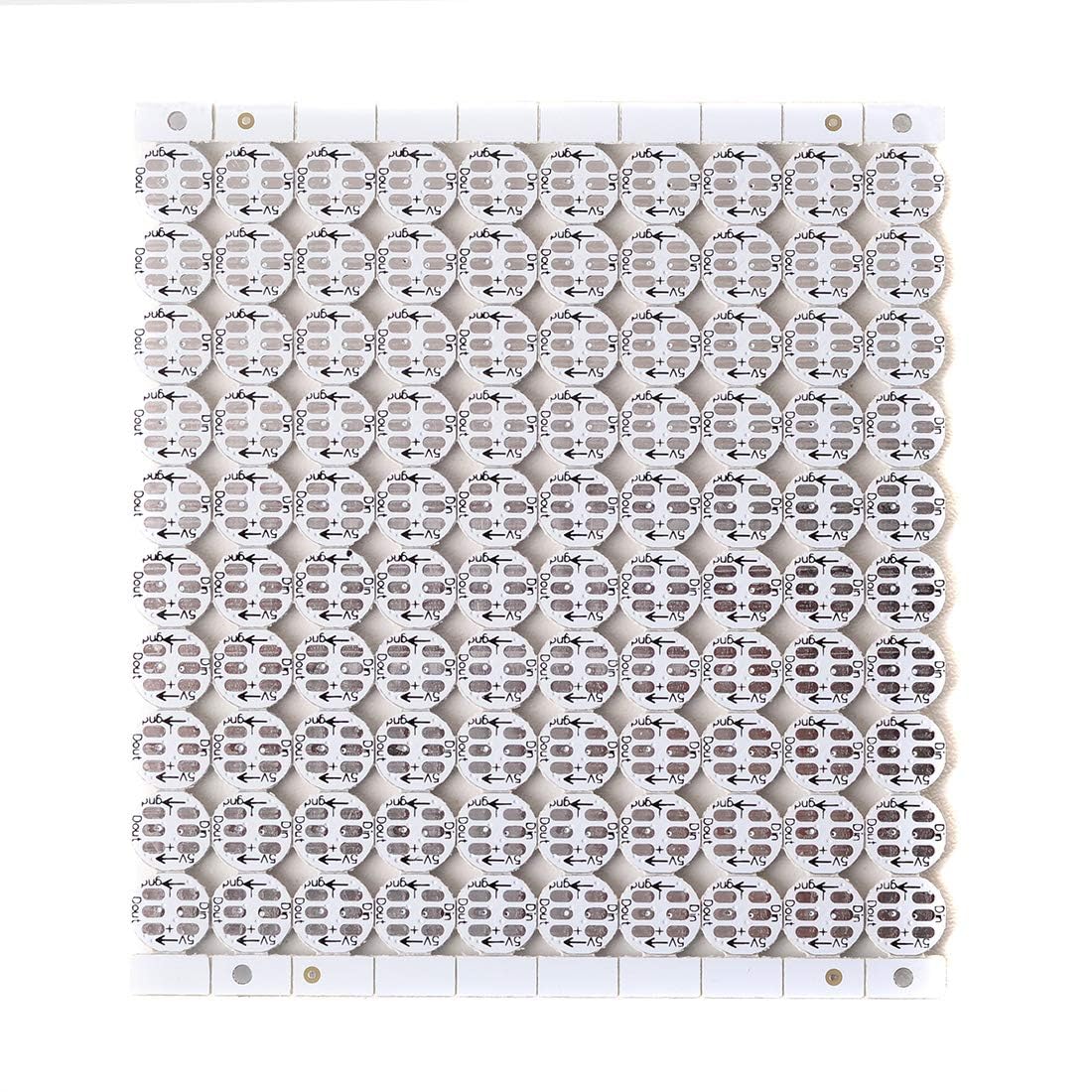 BTF-LIGHTING 100 pezzi WS2812B ECO RGB Lega 5050SMD Chip LED indirizzabili individuali con dissipatore PCB (10mm3mm) WS2811 IC 5050 SMD RGB DC5V incorporato
