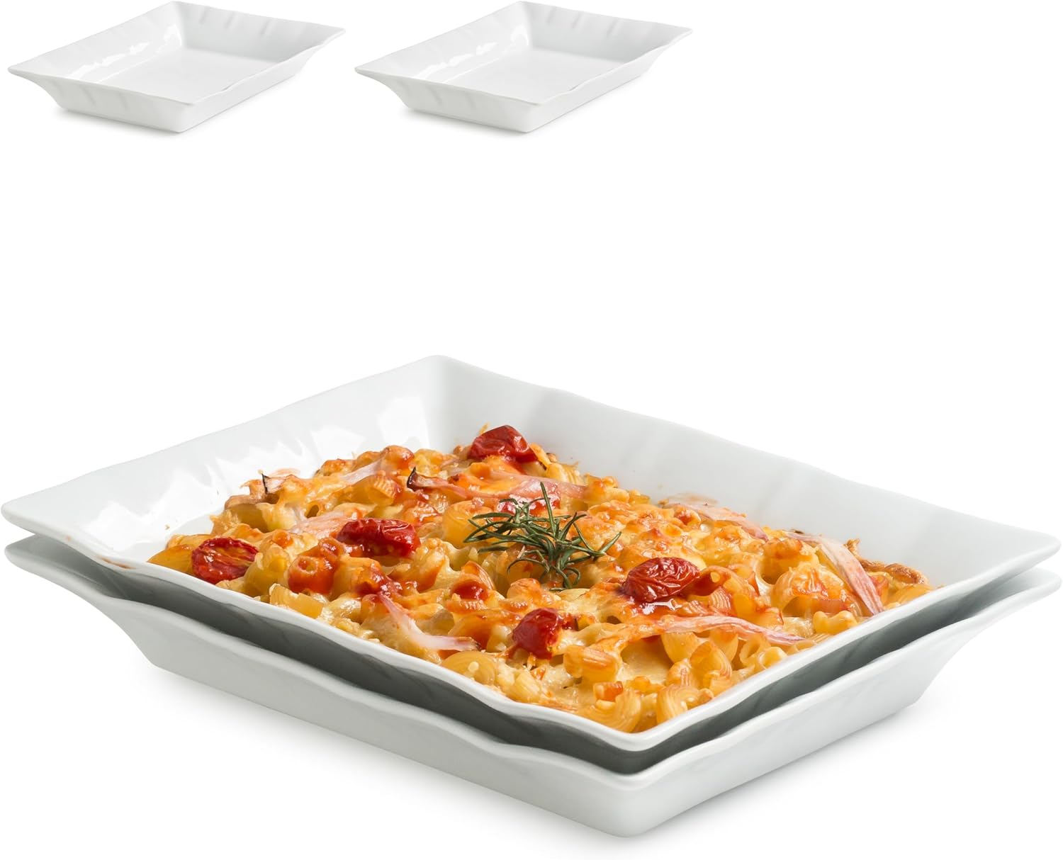 YHOSSEUN Porcelain Baking Set, Large Baking Pan Bakeware for Lasagna