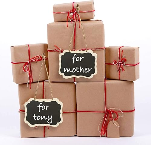 Miniatura 7 de Paquete de 16 etiquetas de pizarra colgantes para pizarra, etiquetas de pizarra de doble cara, etiquetas de madera para tablero de masaje, etiquetas