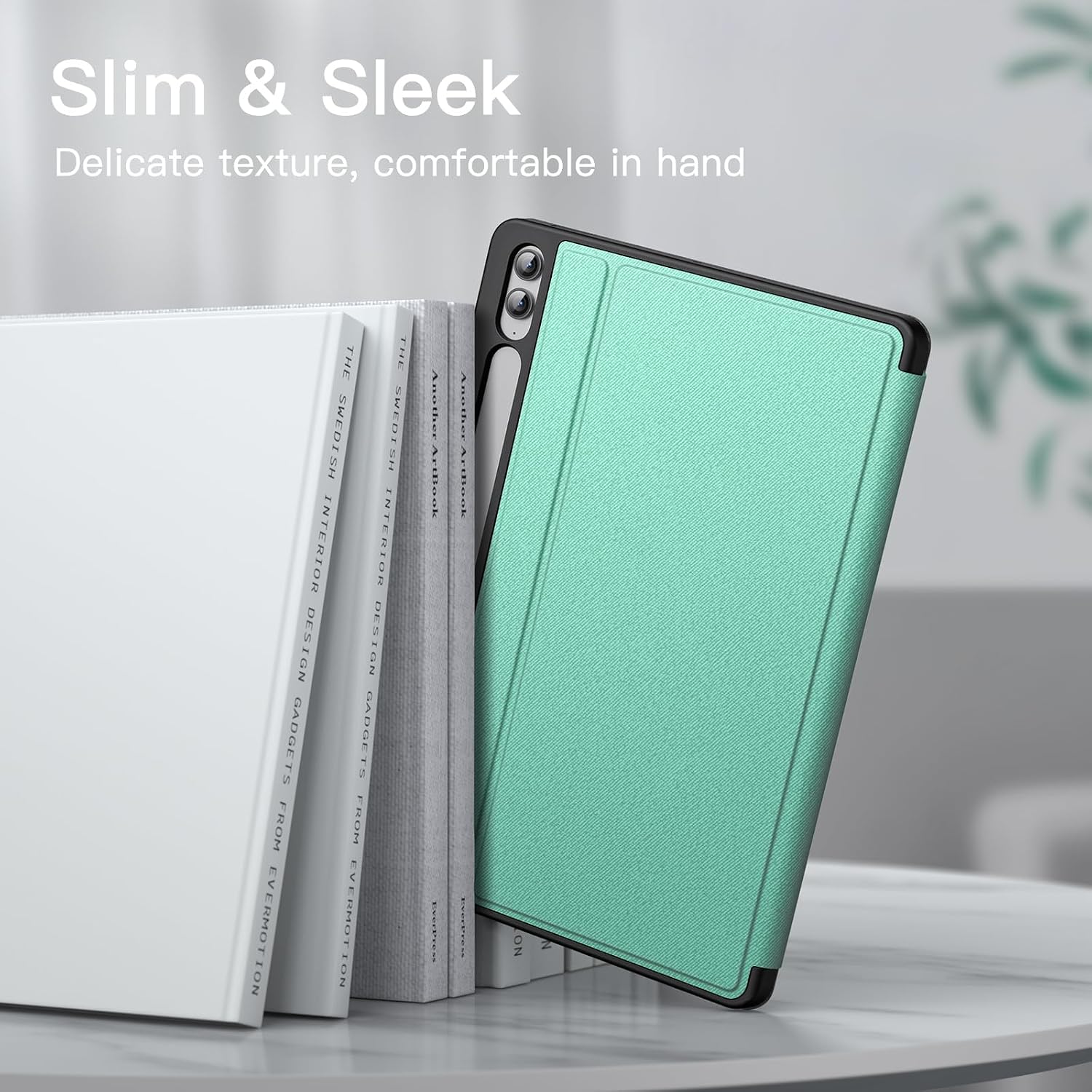 JETech Folio Case for Samsung Galaxy Tab S9 FE Plus, Green image 4