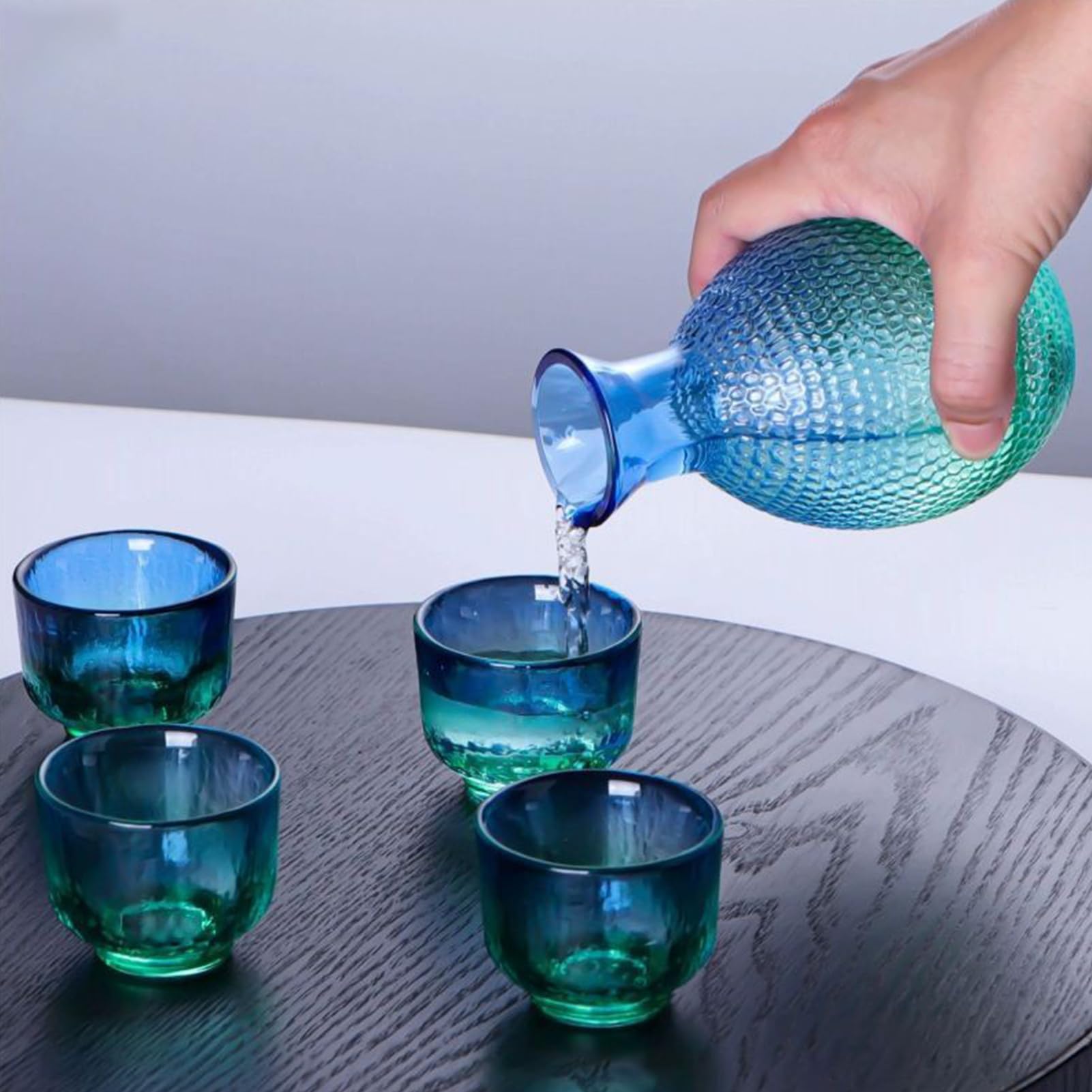 Komplet Do Sake Szklany Japoński Odporny Na Ciepło
