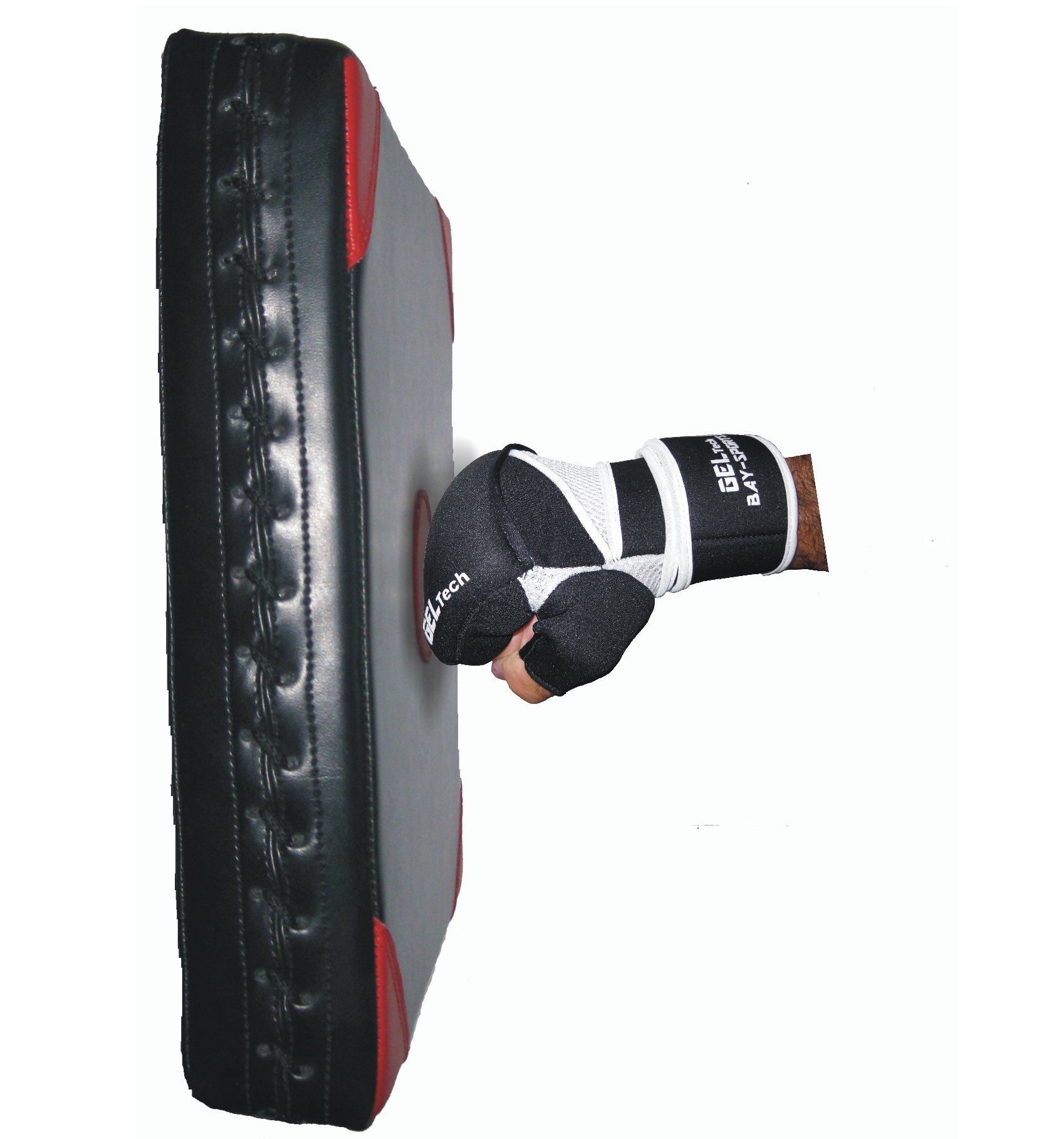BAY WALL Catcher Wandschlagpolster 68 x 34 cm Gross schwarz weiß Modell 2017 Leder PU Sport Makiwara aus Kunstleder Wand Wandmontage Schlagpolster Schlagkissen, Sandsack, Boxsack,