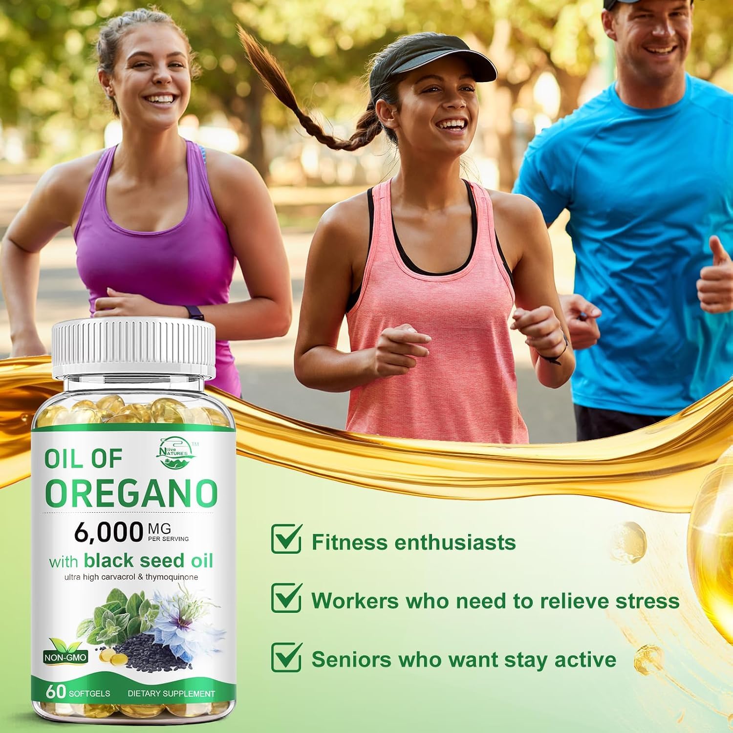 Nature's live Oil of Oregano with Black Seed Oil — Amazon image 6