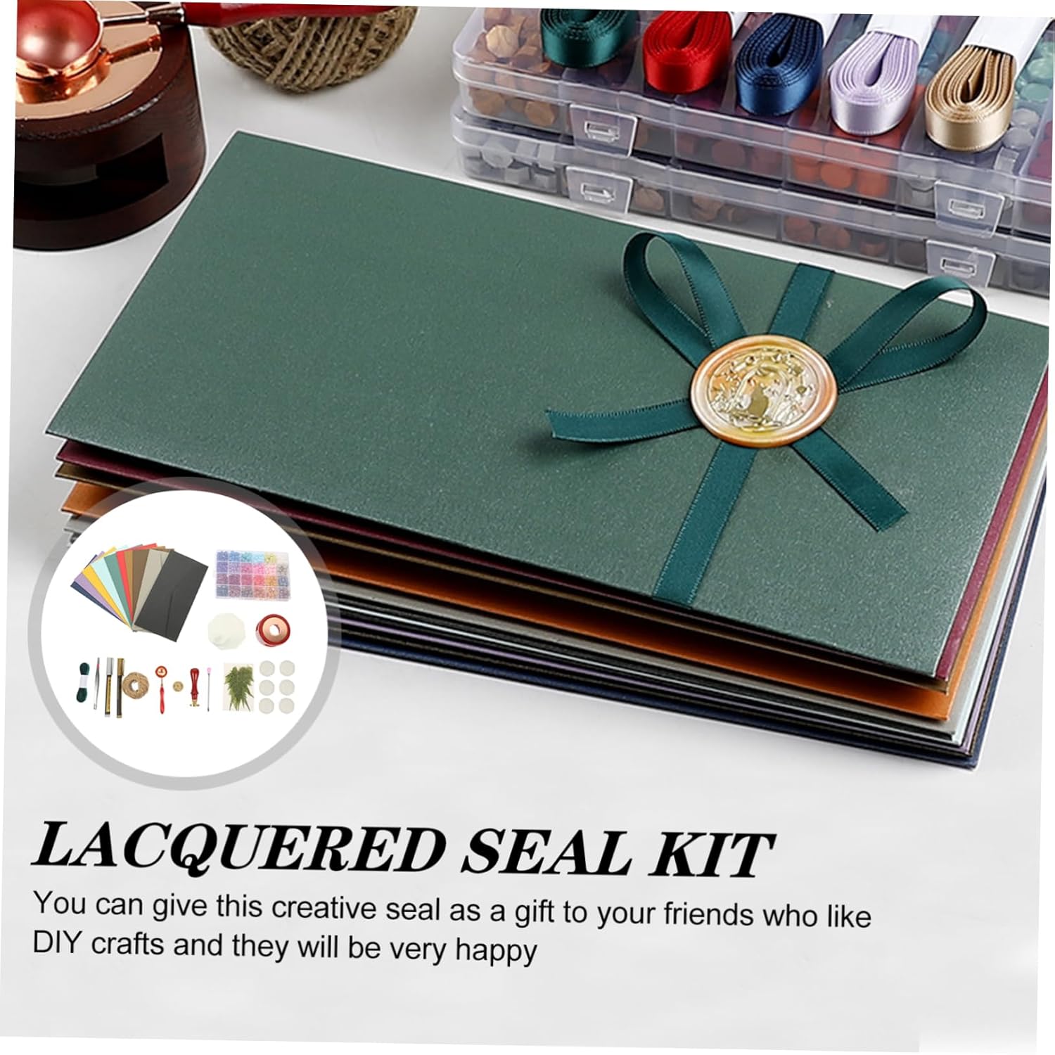 DOITOOL 1set Wax Seal Stamp Kit Wax Seal Kit for Scrapbooking Letter Sealing for Invitations and Crafts