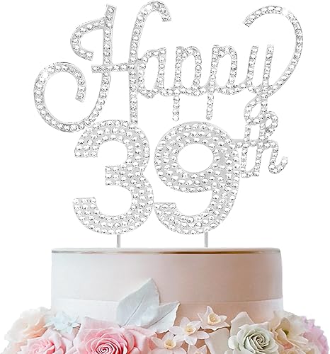 Miniatura 426 de LINGTEER Decoración de pastel de diamantes de imitación dorados para cumpleaños número 15 – Cheers to 15th Birthday Quince años de edad, decoración