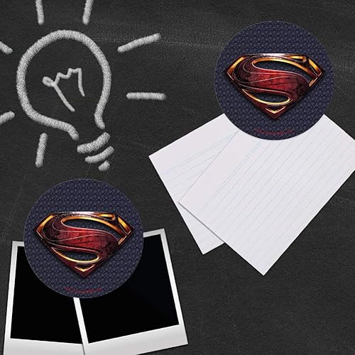 Miniatura 3 de Liga de la Justicia Película Superman Logo Refrigerador Nevera Locker Vinilo Círculo Imán Set