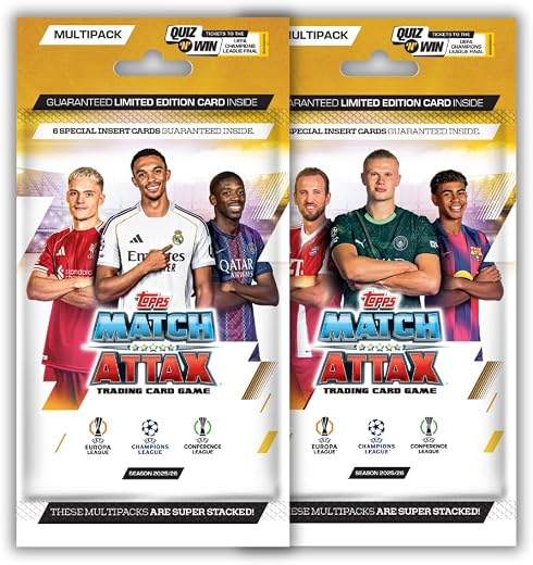 Topps UEFA Champions League Match Attax 2025-26 Trading and Collectible Card Game (Multipack of 2)