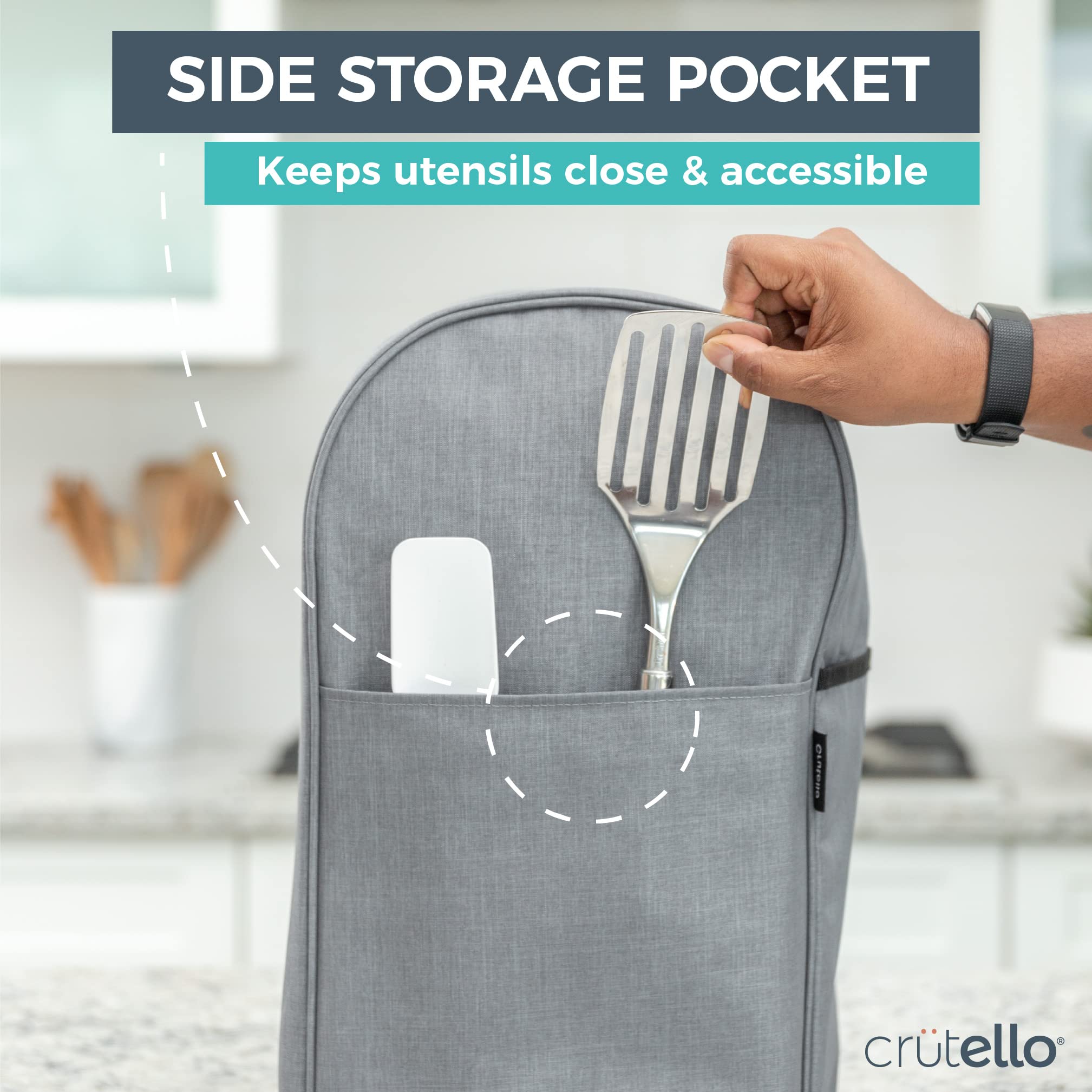 Amazon.com: Crutello Food Processor Cover with Storage Pockets for 