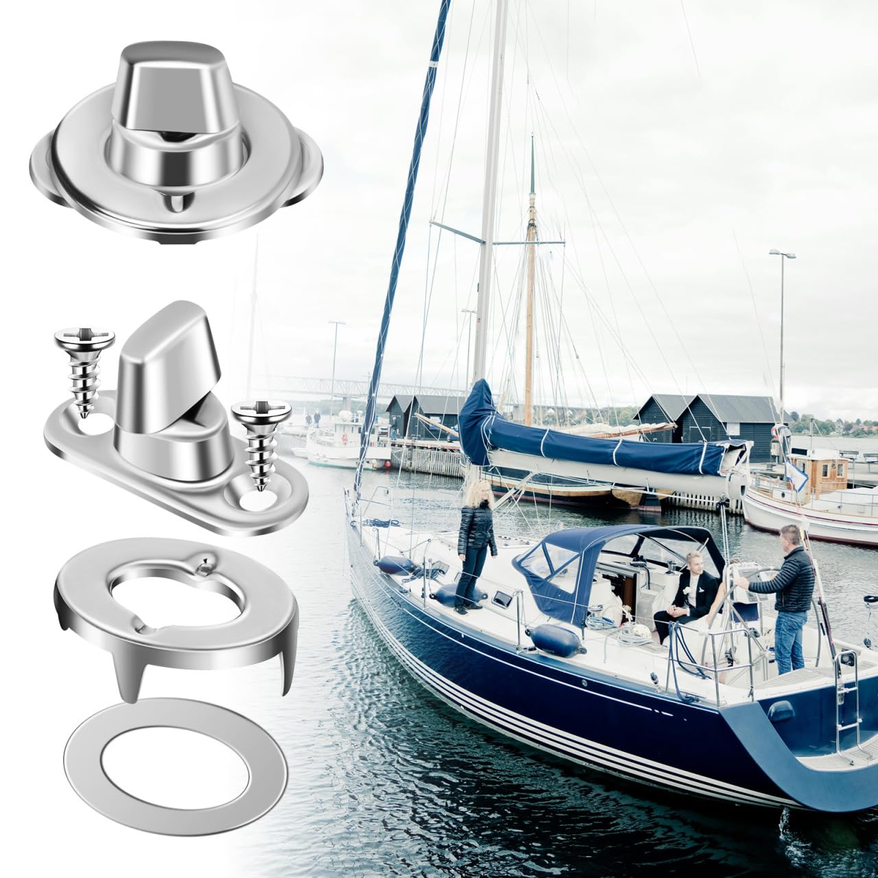 Mipcase Planenösen-Befestigungsschrauben Set 20 Stück Verzinkte Drehknöpfe Für Segeltuch Und Boots-Drehverschlüsse Robuste Ösen Und Befestigungselemente Für Möbel Und Maschinenbau