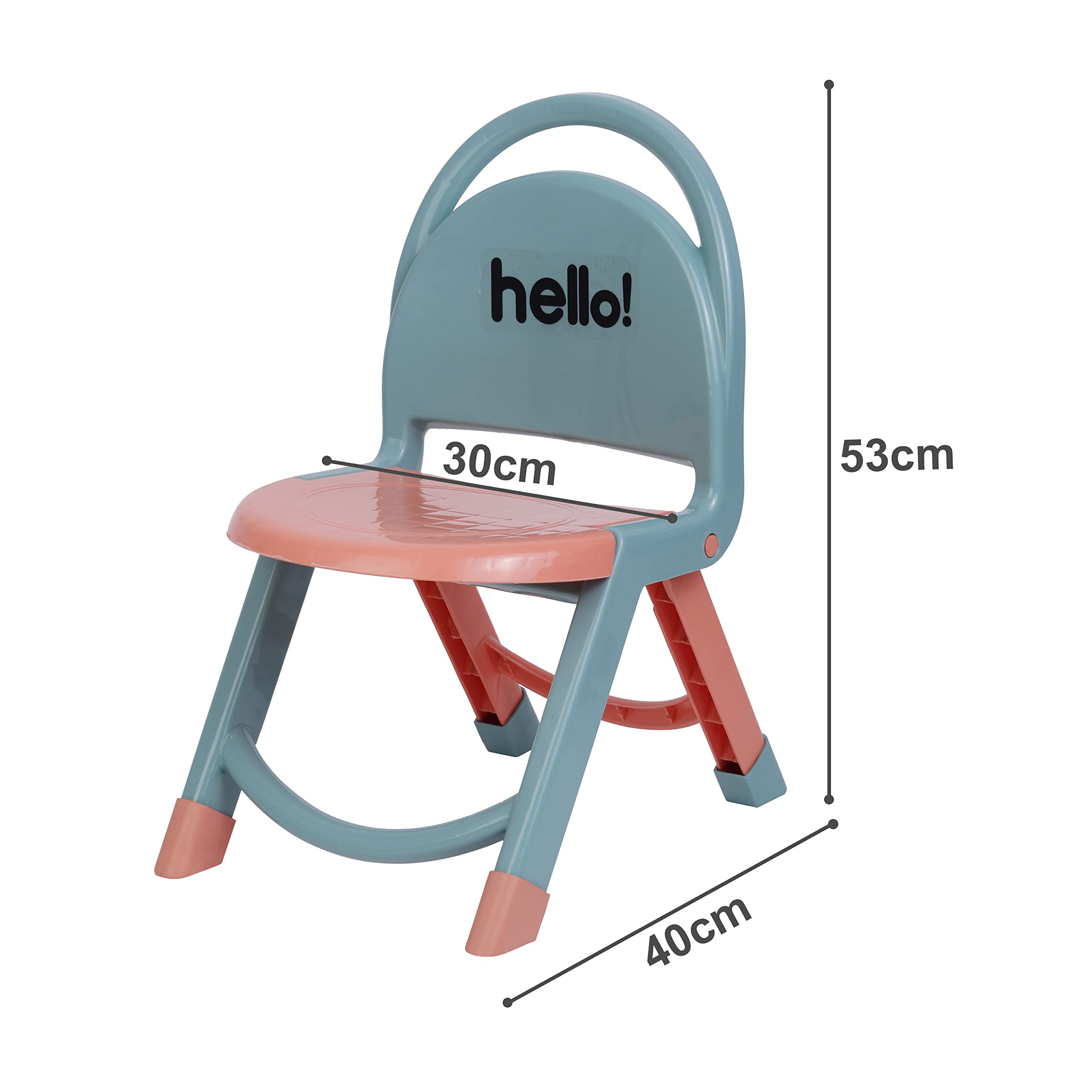 Nabhya Sturdy Kids Foldable Chair with Back Support Strong and Durable Plastic Chair for Kids(Weight Capacity 80 Kg Can Be Use by Adult Also) (Orange) 2