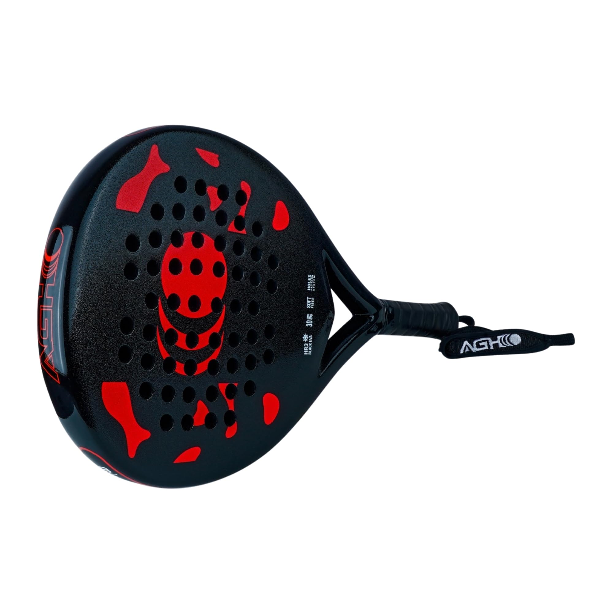 Racchetta da padel, telaio leggero in fibra di vetro e nucleo in EVA, racchetta da padel ad alta aderenza con borsa per il trasporto, per principianti e giocatori intermedi