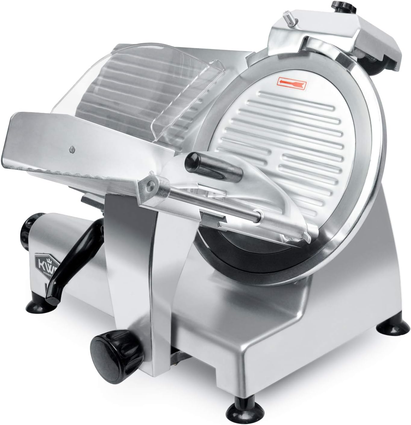KWS Commercial 420W Electric Meat Slicer 12" Frozen Meat Deli Slicer Restaurant and Home Use [ETL, NSF Certified] (Stainless Steel Blade, 12-Inch Blade)