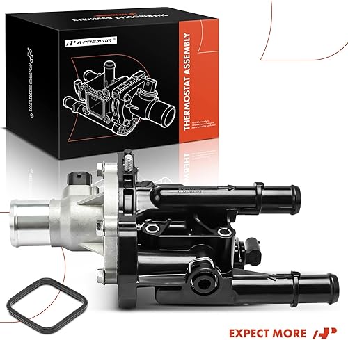 Miniatura 9 de A-Premium - Full Aluminum Coolant Thermostat and Housing Assembly with Sensor - Compatible with Chevy Cruze, Limited, Trax, Sonic - 1.8L 1.6L -