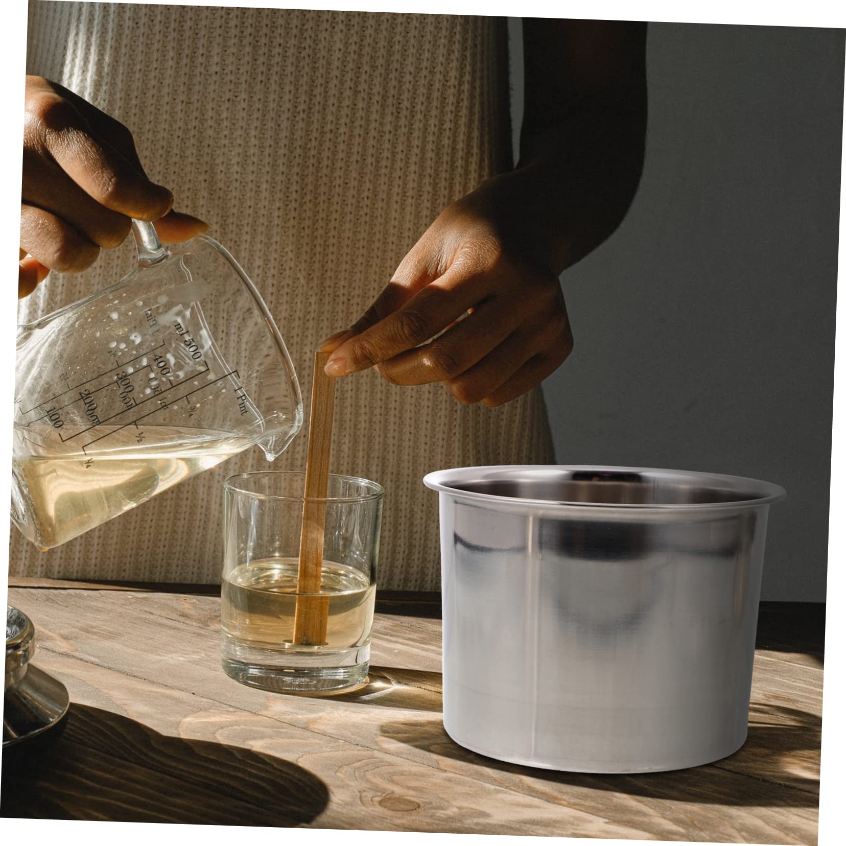 TEMPNAP Kit y Fácil de Usar para Hacer Velas de Acero Inoxidable Accesorios Creativos para Manualidades y Aromaterapia en Casa