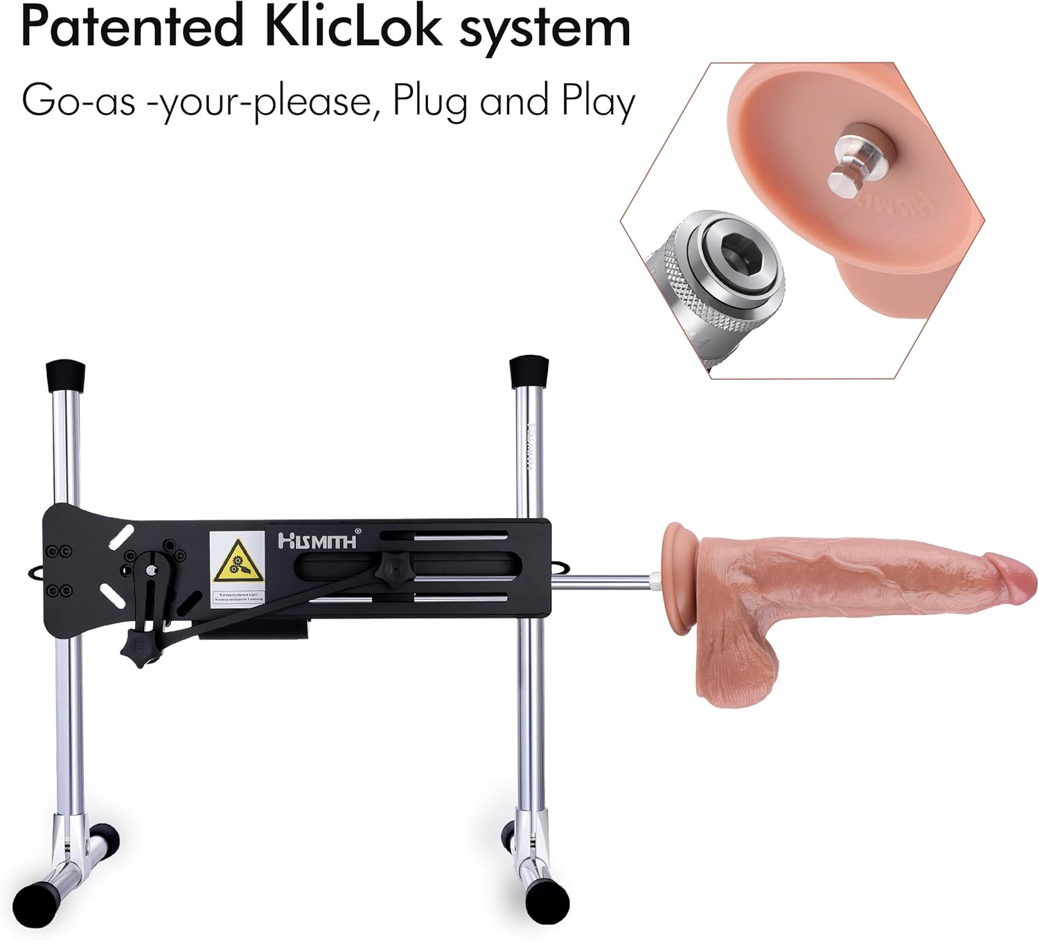 Hismith 8.9" Dual-Density Silicone Dildo, 7” Insertable Realistic Penis with KlicLok System, Anal Plug for Men and Women, Hands-Free Play Soft Sex Toy - M Size Pudi, Beginner Series