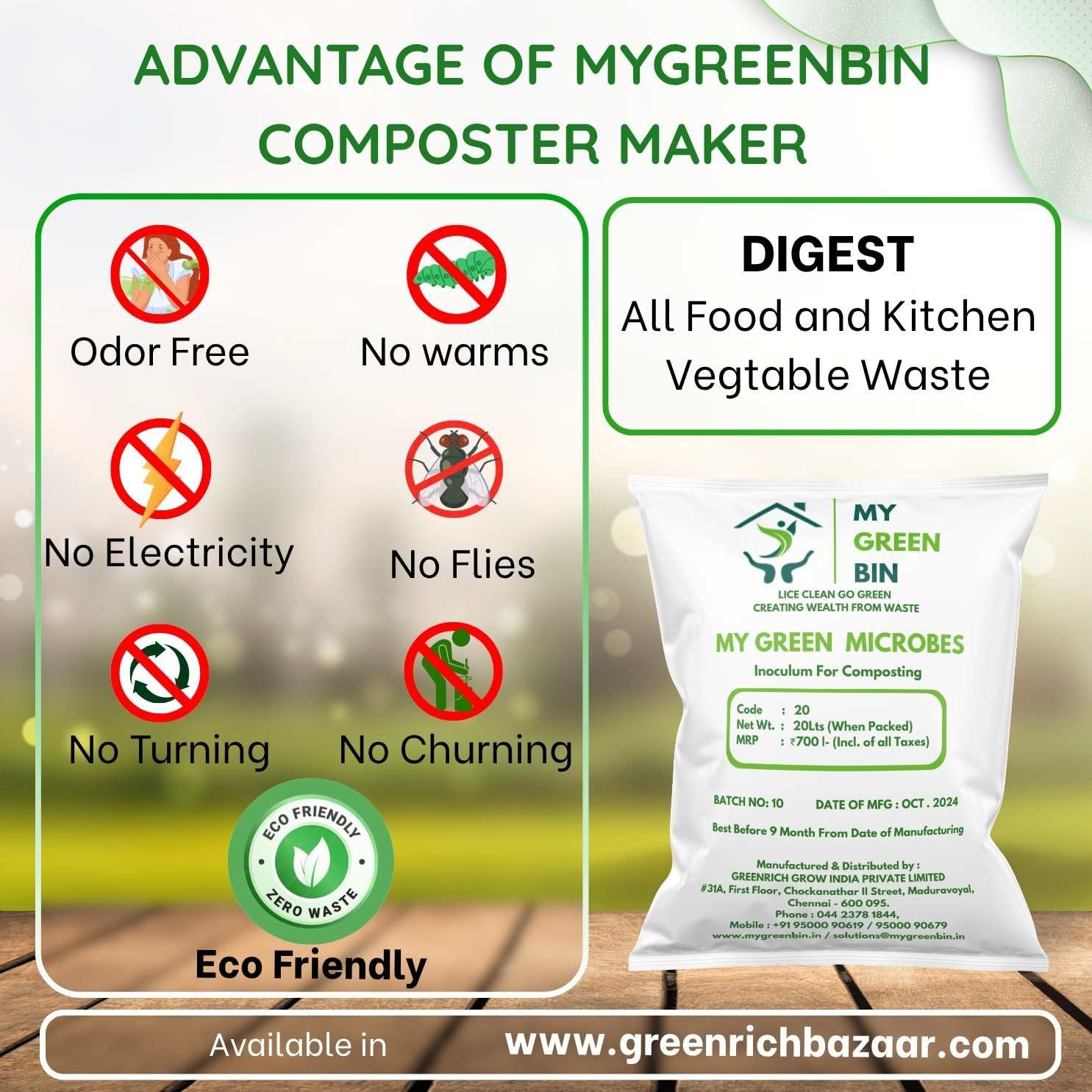 MyGreenBin Organic Microbes - 20 ltrs - Image 3 thumbnail