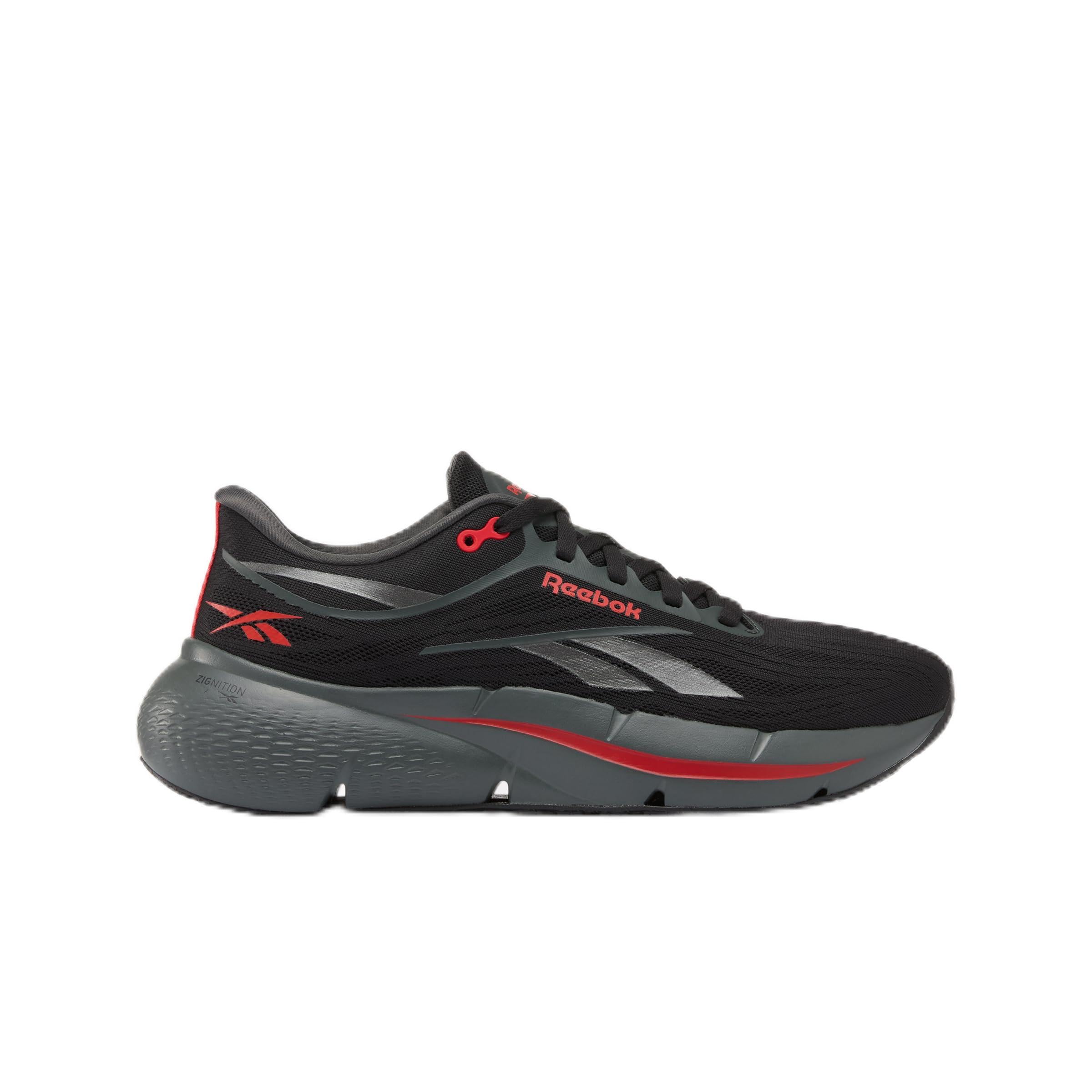 Reebok Men's Zignition Trainers, Black/Red/Black, 40.5 EU
