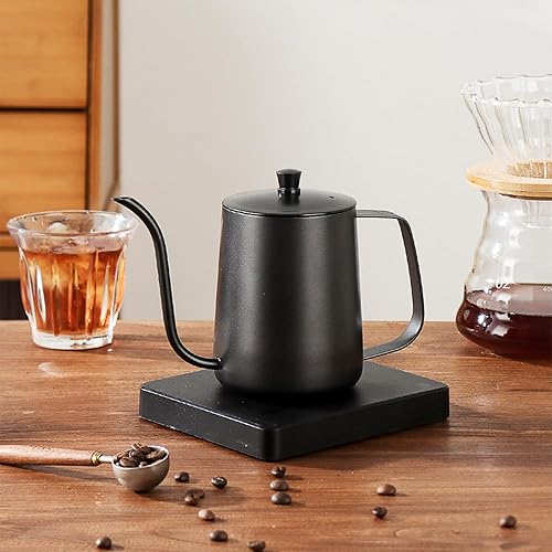 Miniatura 3 de Hervidor de café para verter sobre el café, boquilla de cuello de cisne de acero inoxidable para verter sobre la tetera de café, tetera larga y