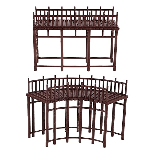 2pcs Miniature Asian Architectural Models - Miniature Park Structure Architectural