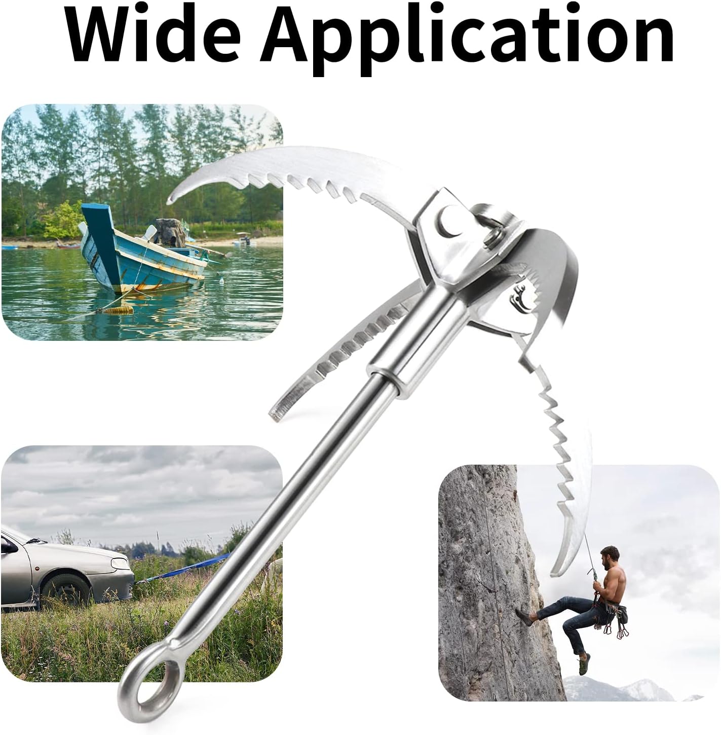 Outdoor Climbing Hook, Climbing Claw, Fishing Anchor Hook, Outdoor Survival Tool, Stainless Steel Climbing Equipment, Collapsible, Self-Defense Tool, Hunting Equipment, Camping Equipment