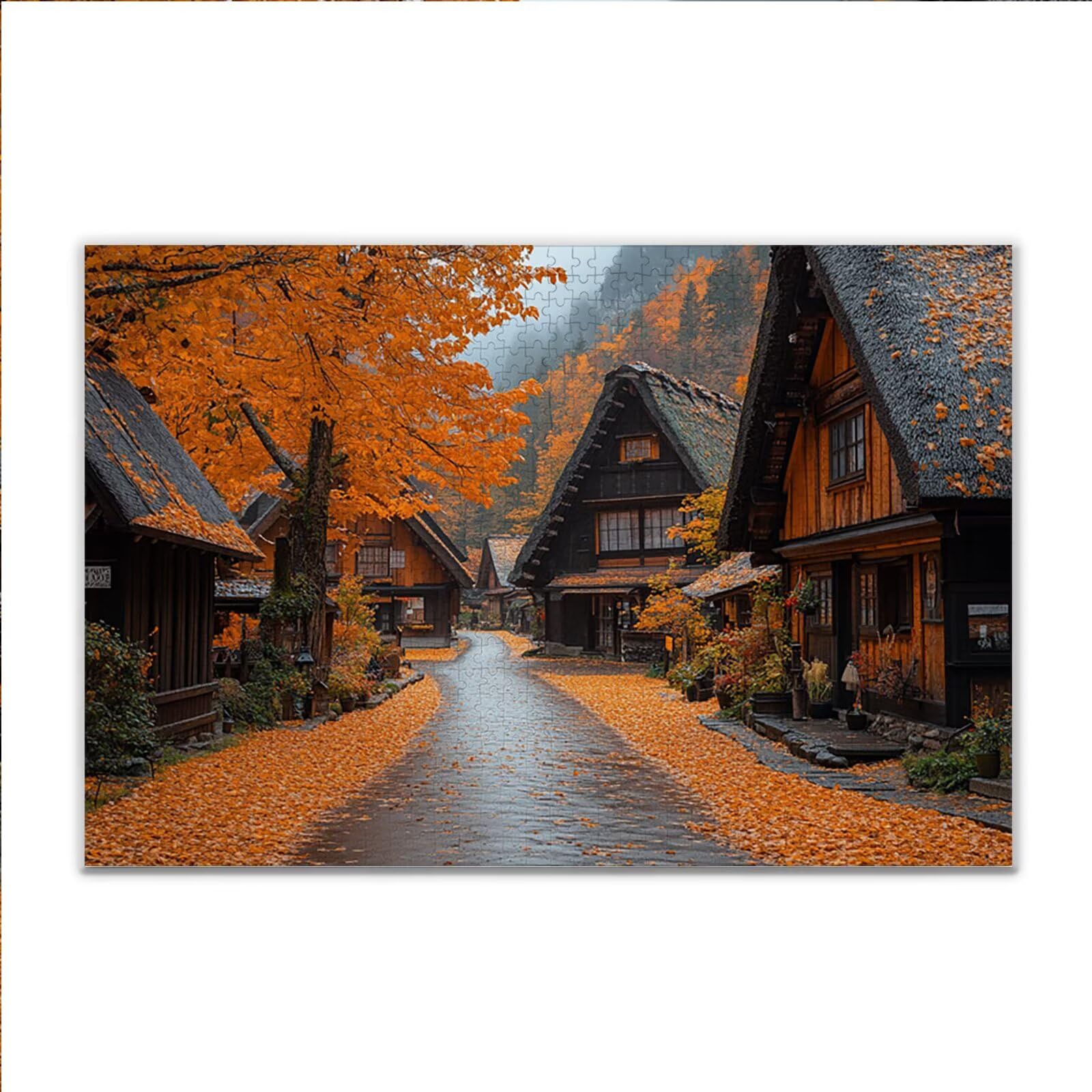Puzzle 4000 Piezas Adultos Puzzle Paisaje Otoño Rompecabezas Adultos XXL 140 x 87cm, Impossible Rompecabezas, Jigsaw Arte Juego Educa Familiar Aliviar El Estrés, Regalos para Hombres y Mujeres O-2