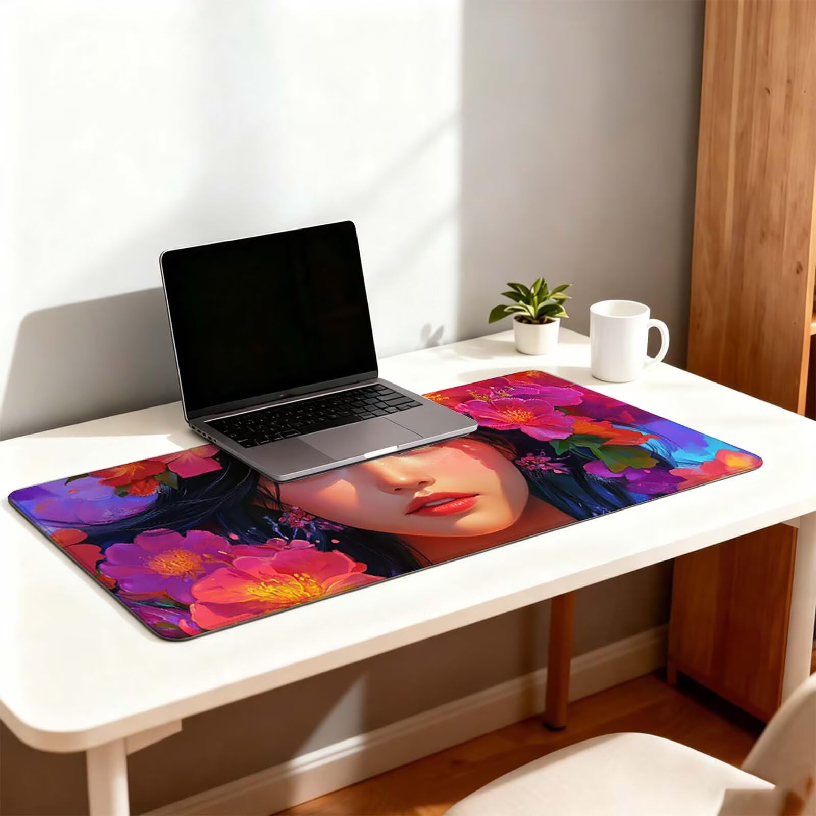 Tapis de Souris Gaming, Fleur sous Main Bureau XXL 1000x500cm g811g-491