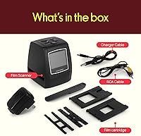 Vista 7 de Pyle Escáner de película fotográfica de 2.4 pulgadas, digitalizador de diapositivas, convertidor de imagen digital de 1.378 in con salida de TV