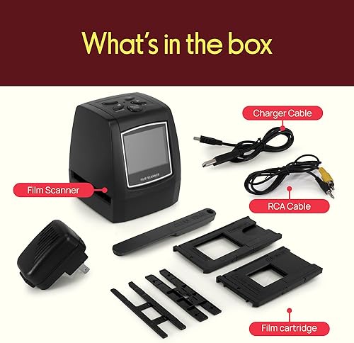 Miniatura 7 de Pyle Escáner de película fotográfica de 2.4 pulgadas, digitalizador de diapositivas, convertidor de imagen digital de 1.378 in con salida de TV y