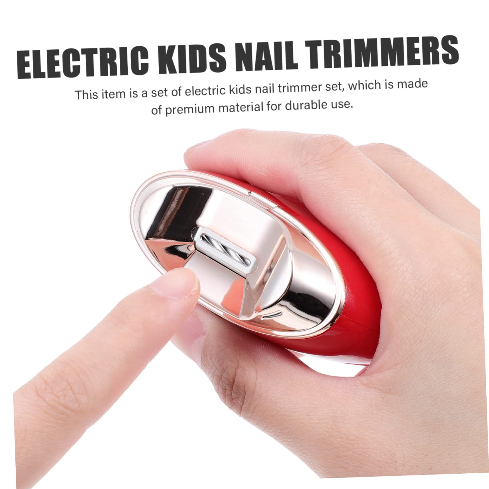 1juego Kit De Accesorios Para Cuidado De Uñas Eléctrico Para Niño Niña Cortauñas Profesional Con Cabezas Intercambiables Ligero y Portátil Para Manicura Infantil