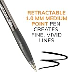BIC Glide Original Ultra-Smooth Retractable Ballpoint Pens, Medium Point (1.0 mm), School Supplies for Students and Teachers, 12-Count in Black