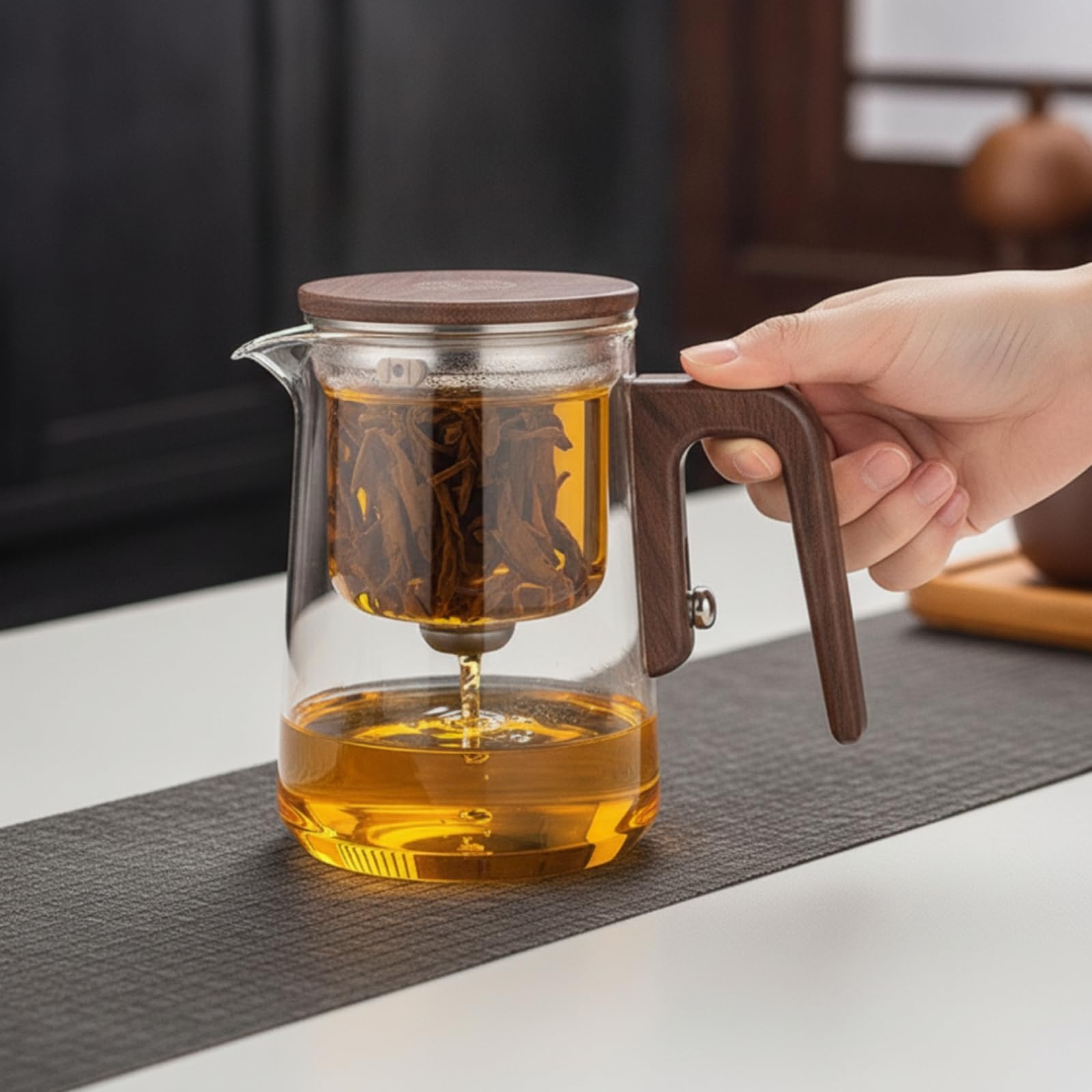 Teiera con Infusore Resistente Al Calore, Trasparente, color to 1, 600ML