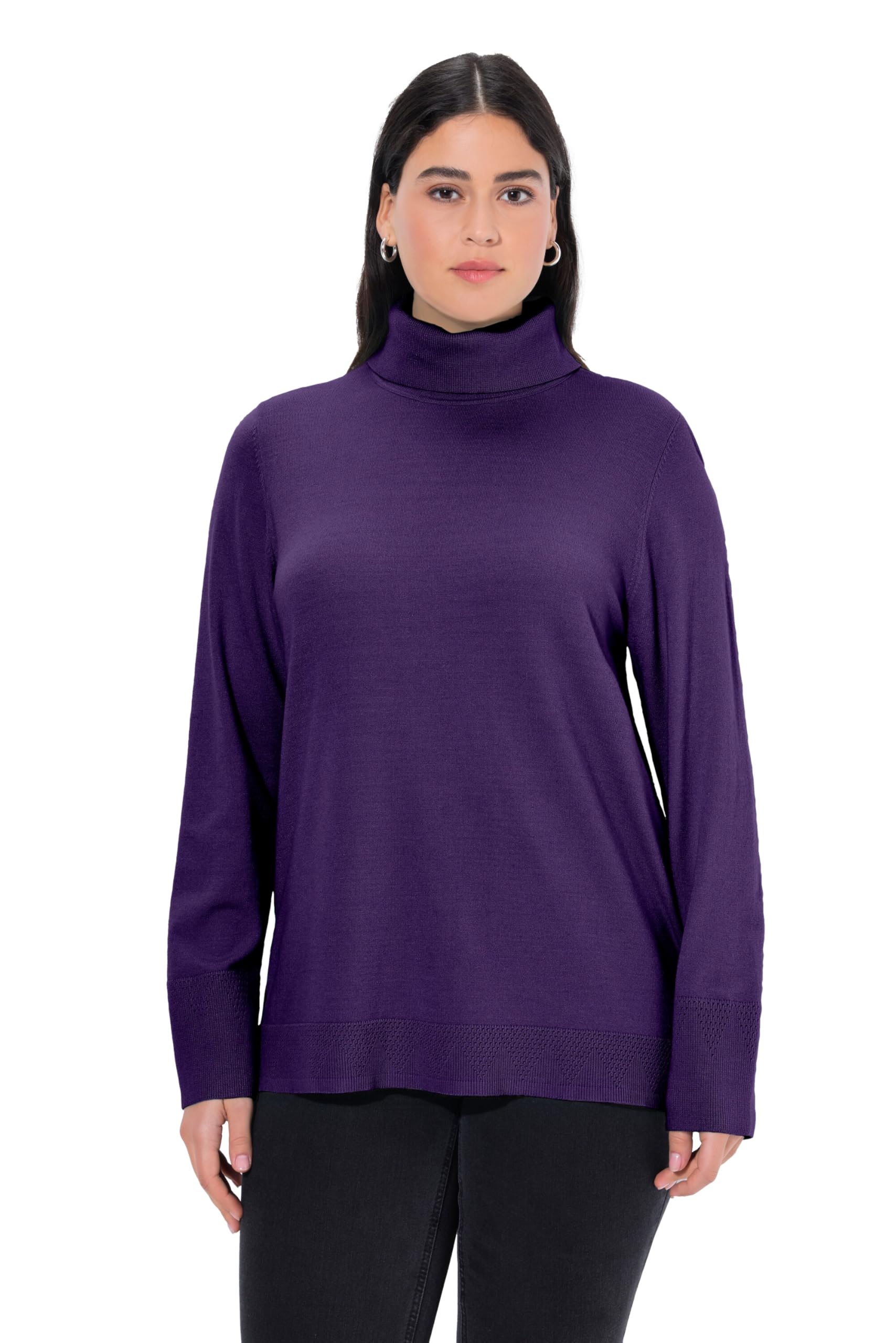 Ulla Popken Women's Jumper, Deep Purple, 24-26'