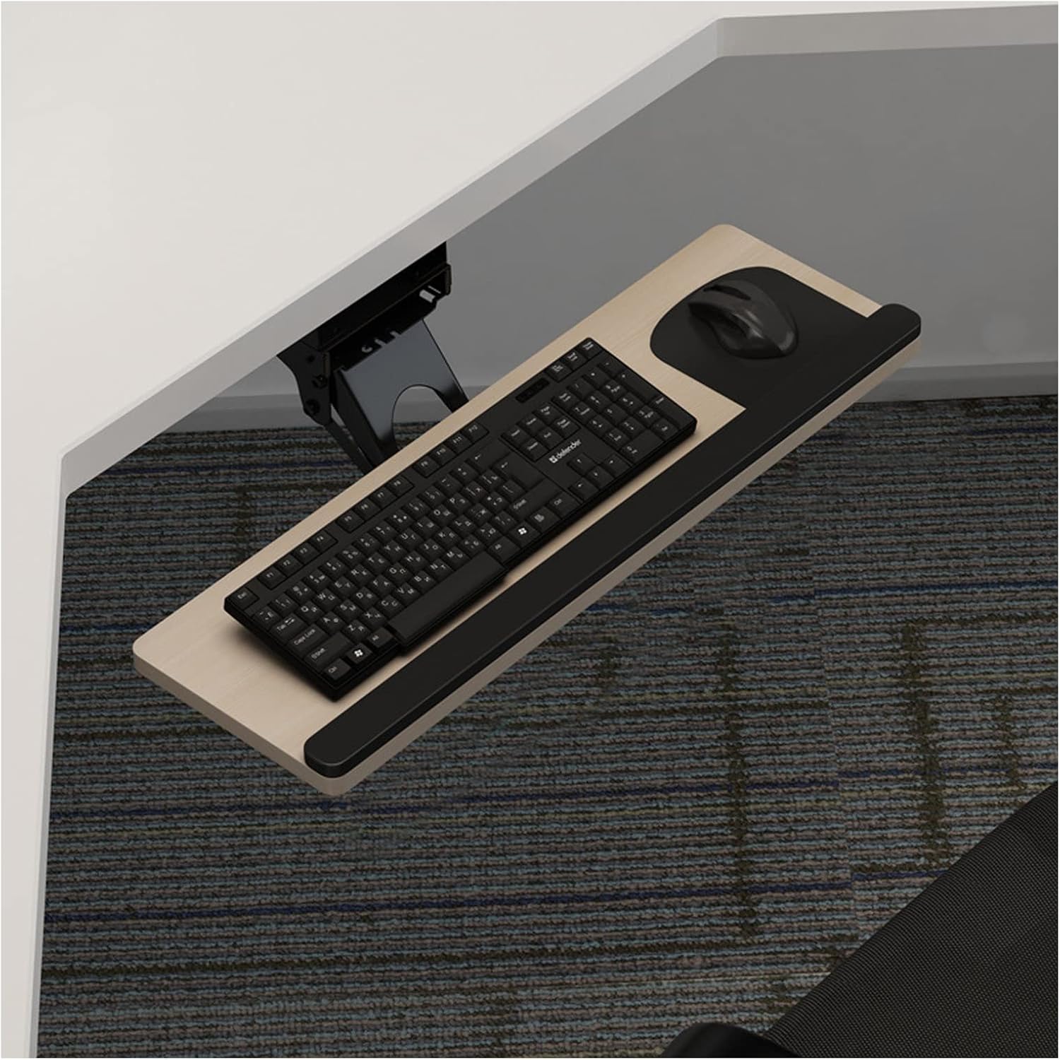 oIBjyrs Under Desk Computer Keyboard and Mouse Tray, Ergonomic Keyboard