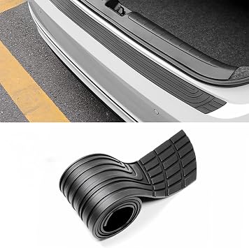 Rubber Car Rear Bumper Protector Trimmable Anti-scratch Door Sill Guard Strip Automobile Exterior Accessories Universal for SUV Pickup Truck41 x 3.4 inch