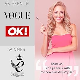 Nir Beauty 15piece Award Winning Pink Makeup Brushes: Pink Makeup Brush Set with Case, Makeup Sponge, Brush Cleaner, Guide, Gift Box