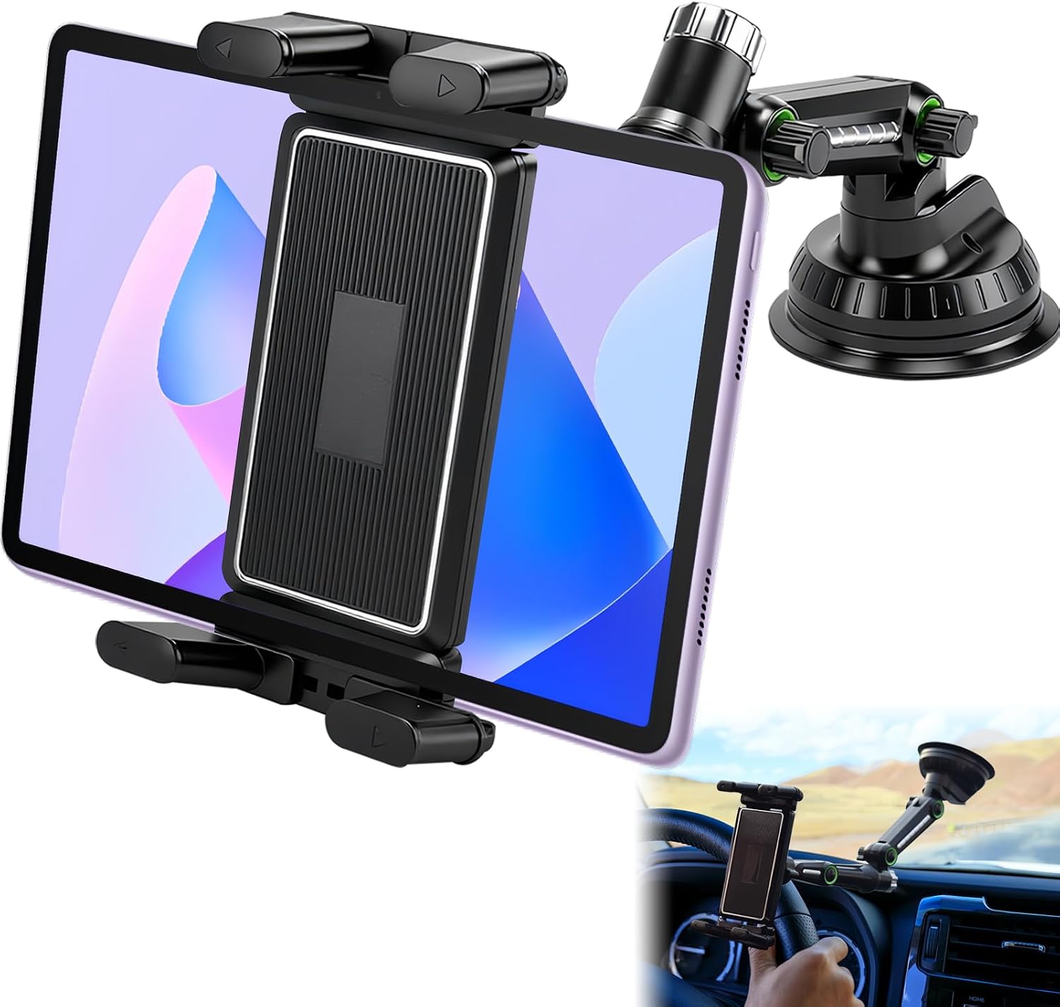 Support Tablette Voiture 360°, Universel, iPad et Smartphones