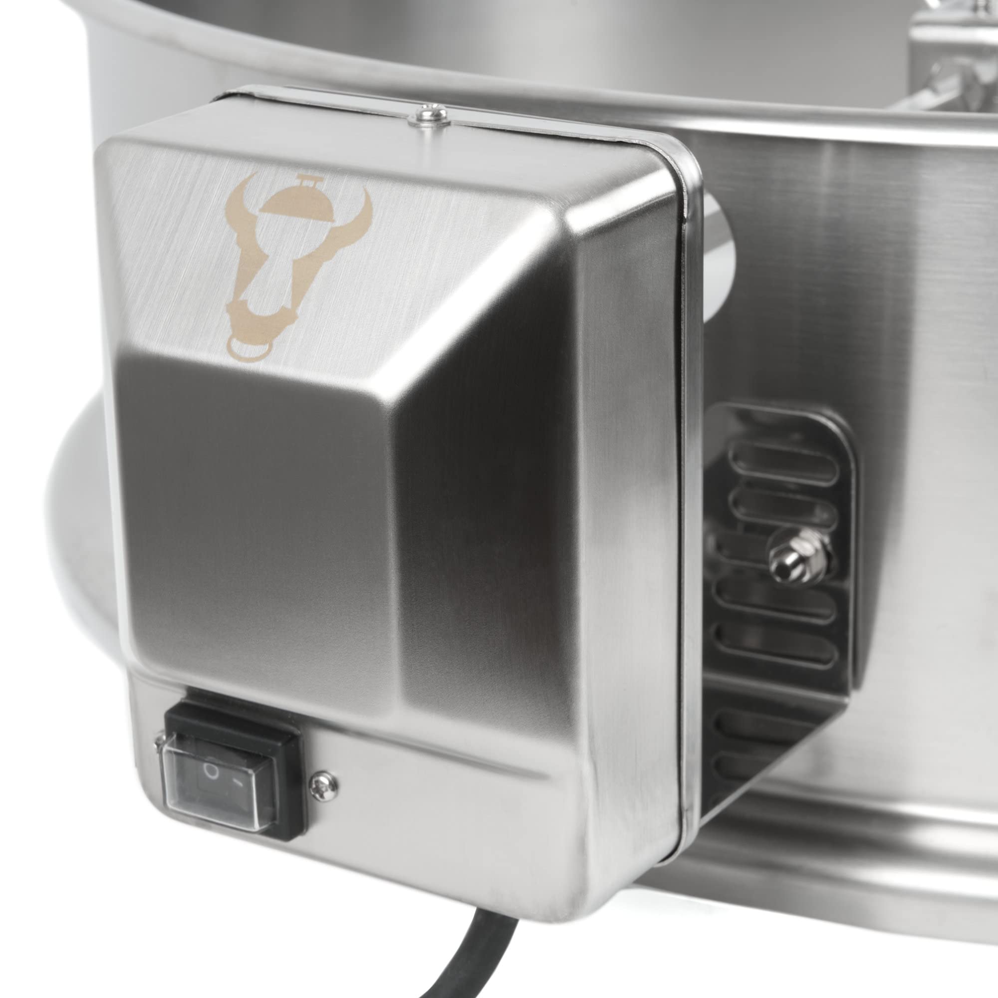 BBQ-TORO Set girarrosto in Acciaio Inox per Grill Tondo di 57 cm, rosticceria, spiedini per Grill a Carbone