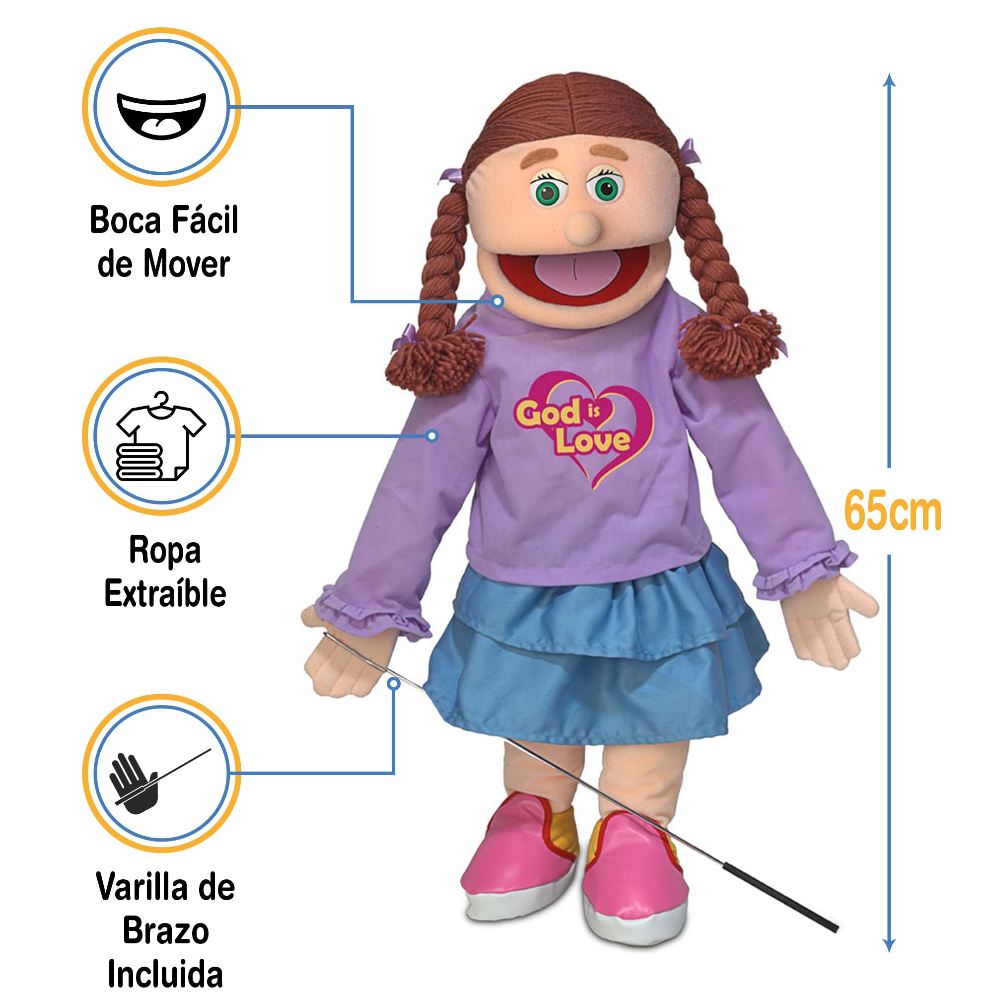 God Is Love | 25 Full Body Girl Puppet by Silly Puppets