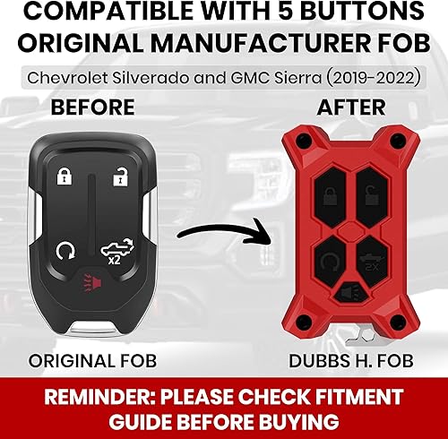 Vista 39 de Funda para llavero Chevy – para funda de llavero GMC – Accesorios Silverado Sierra – Abrebotellas integrado – Compatible con guía de ajuste