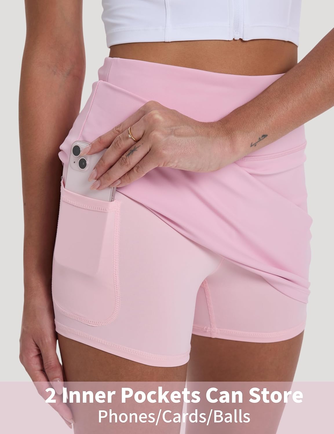 Women's Golf Skirt Tennis Skorts for Woman High Waisted with Shorts Pockets Athletic Workout - Image 3