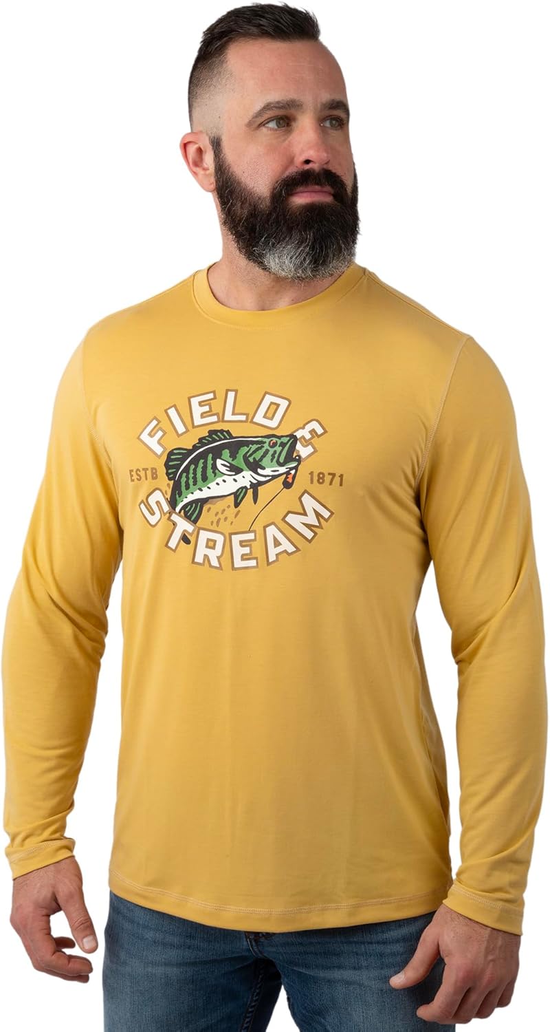 Field & Stream Men's Roll Cast Long Sleeve Performance Tee Shirt with Drirelease