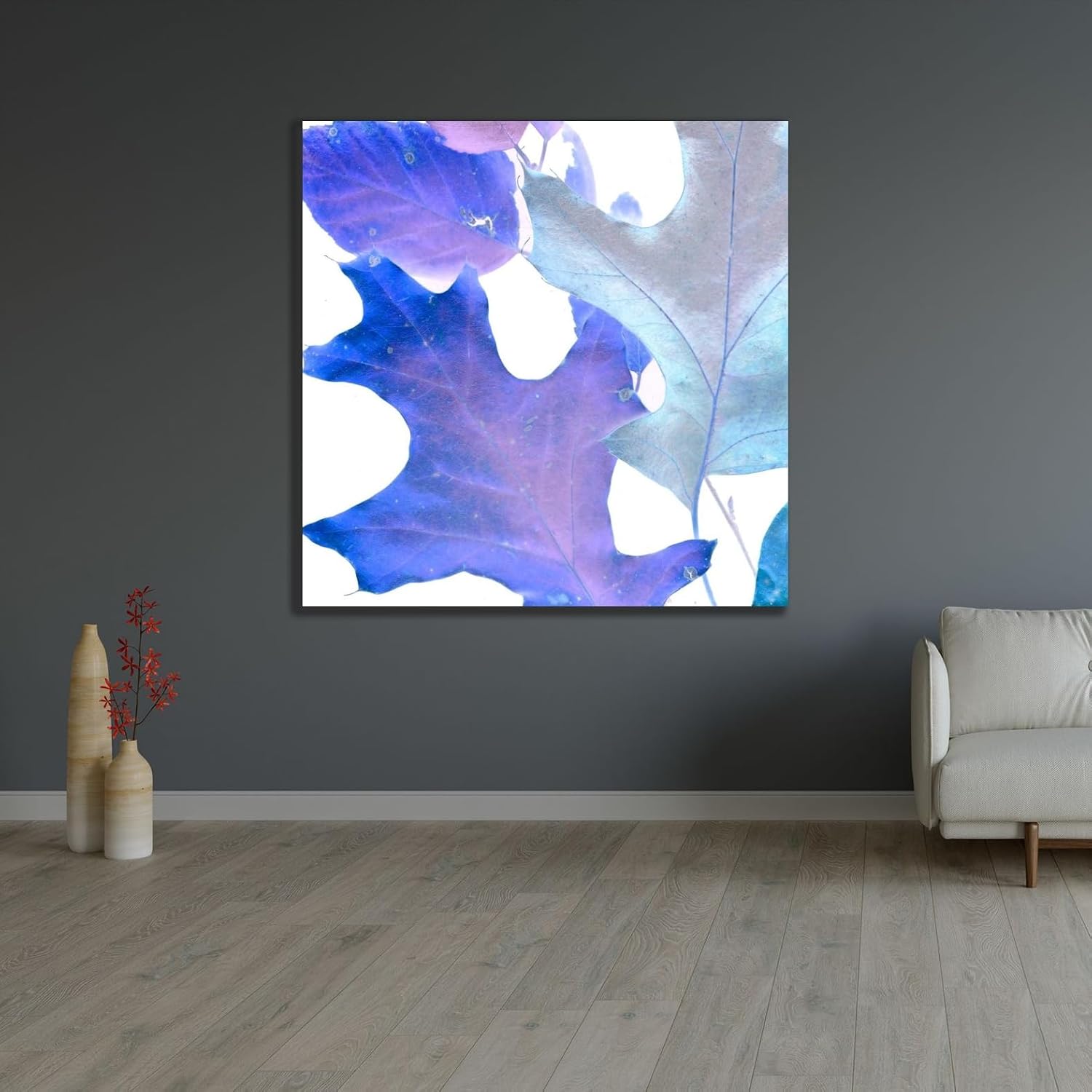 ArtDirect Xray Leaves II Unframed Art Print Giclee Poster by Vision Studio - Ready for Framing with Customization Sizes 8x8, 11x11, 16x16, 24x24, 36x36, and 48x48 Inches
