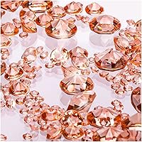 Vista 1 de Decoraciones de fiesta de oro rosa de lujo; confeti brillante, decoración de mesa y relleno de jarrón para arreglos elegantes de centro de mesa